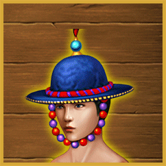 Chapeau à plume+ (bleu)
